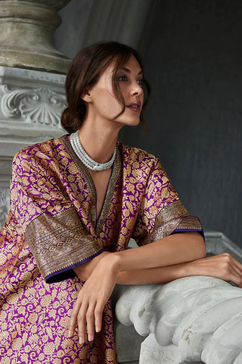 Purple Benaras Kaftan